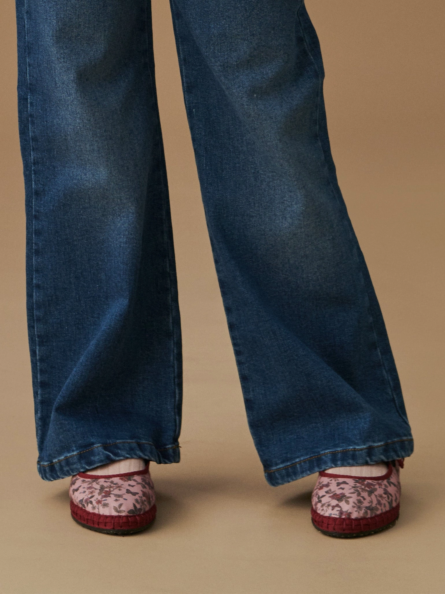 Flabelus x La Coqueta Woman Pink Floral Mary Jane Shoes 8065 Arcadia Leather Mary Jane Shoes