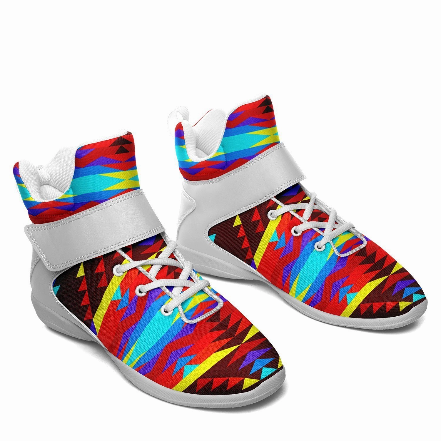 Court Rider Basketball Shoes Visions of Lasting Peace Ipottaa Basketball / Sport High Top Shoes - White Sole