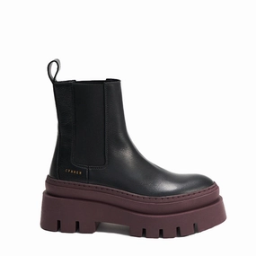 Pointer Chelsea Boots Vitello Black Bordeaux Chelsea Boots