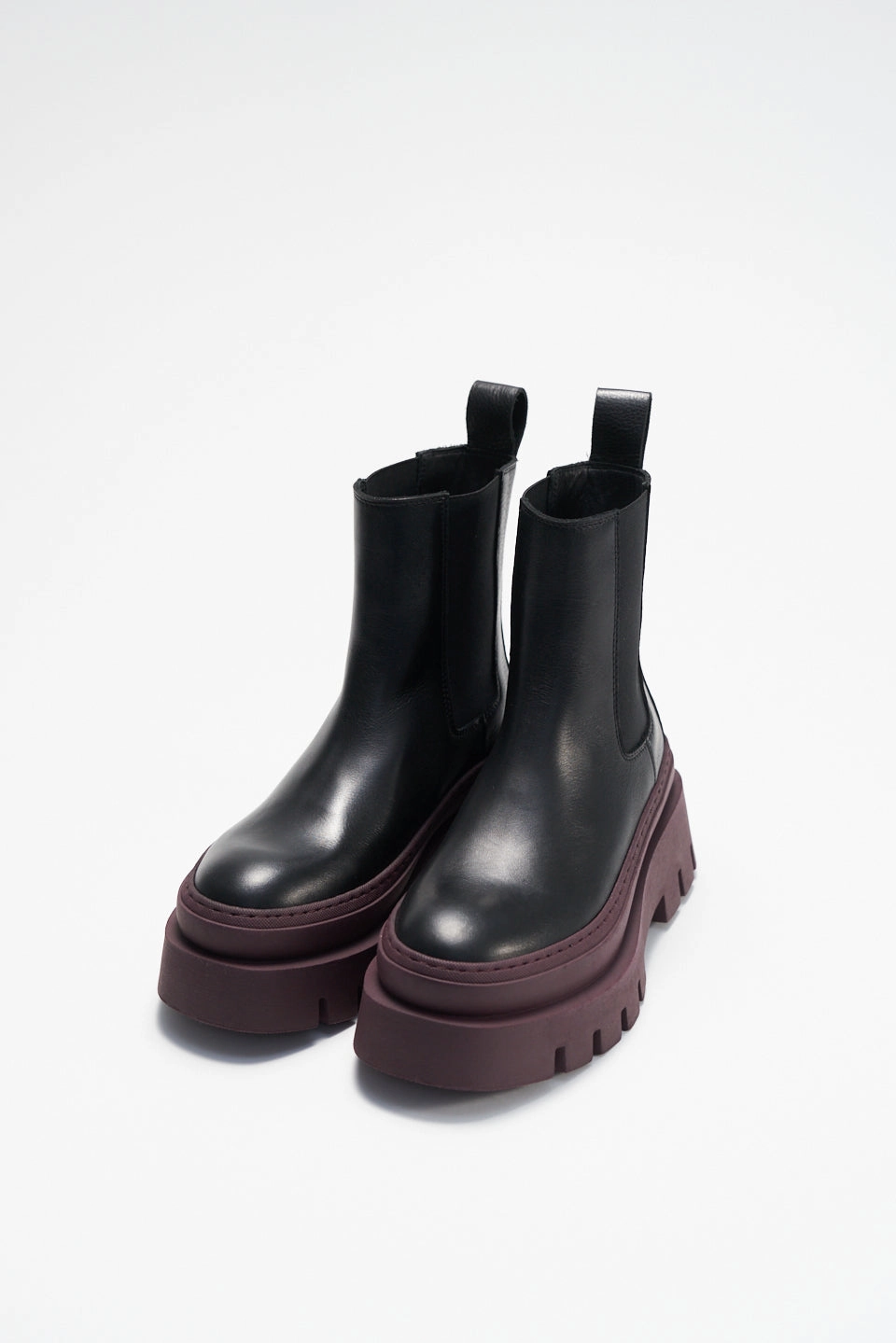Zip Buttero Leather Chelsea Boots Vitello Black Bordeaux Chelsea Boots