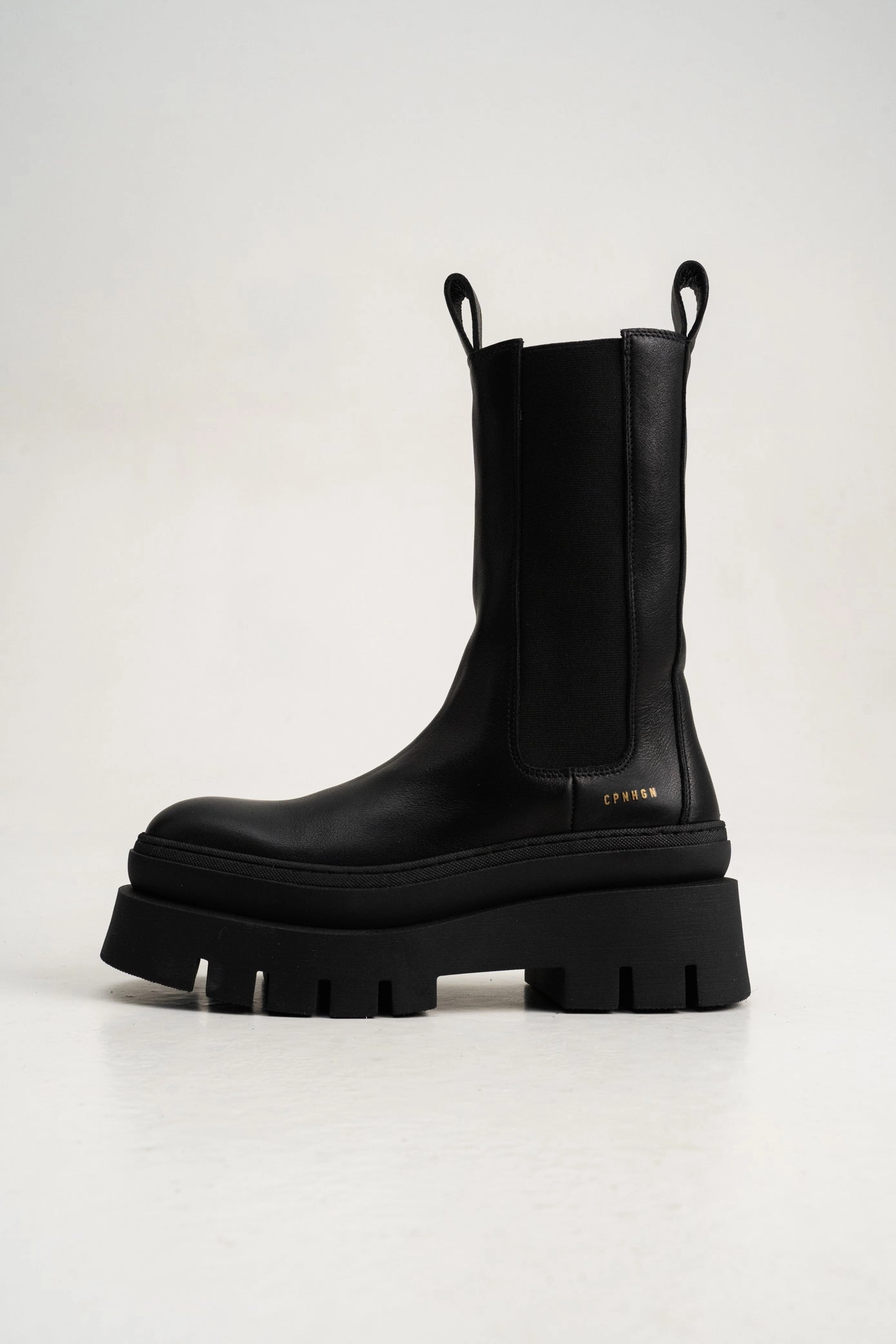 Vitello Black Chunky High Chelsea Boots Freemans Chelsea Boots
