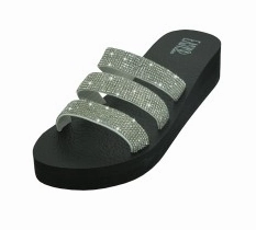 Studded Flip Flops W522L - WEDGE SLIDE SANDAL