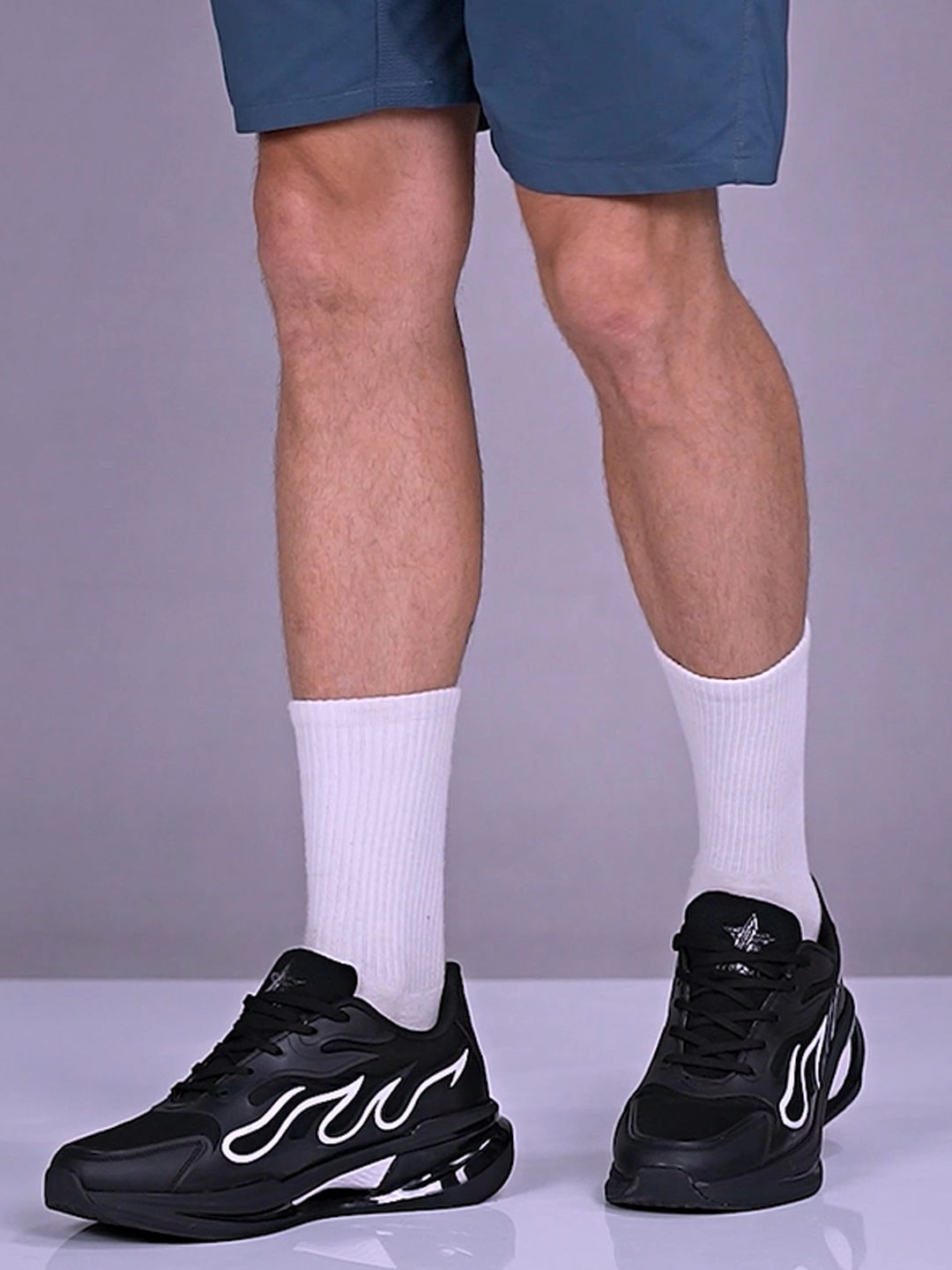 Nordstrom Sneakers FAUSTO Men Black Athleisure Sneakers|Memory Cushion And Anti-Skid Bounce Back Phylon Sole|All Day Comfortable Walking Shoes|Gym And Training Shoes