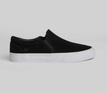 Slip On Skate Shoes With Toe Cap Warsaw Ltd Footwear Stranger Slip-On Black/ White