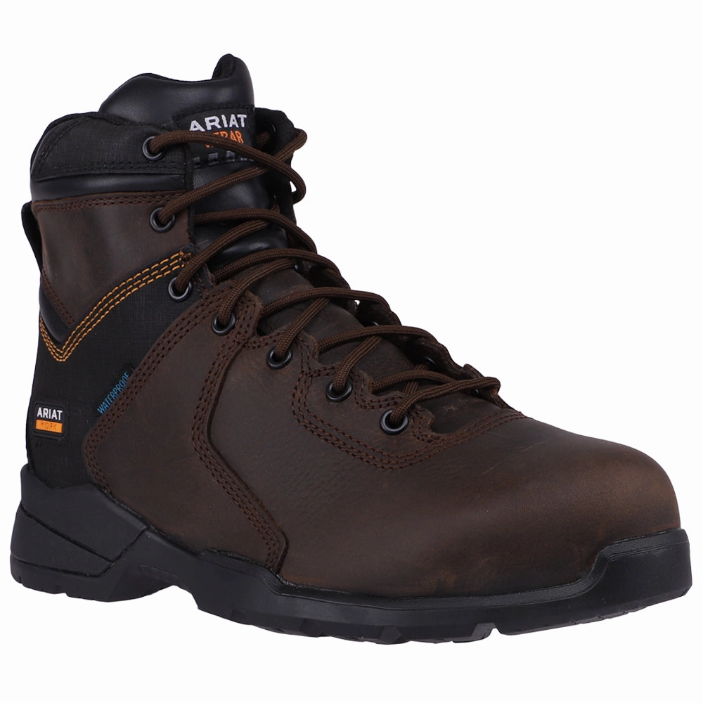Astm F2413 05 Work Boots Rebar Flex Protect 6 Inch Waterproof Carbon Toe Lace Up Work Boots