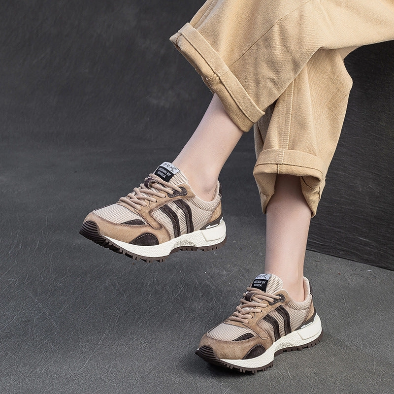 Sneakers Athletic Women Fashion Color Matching Breathable Mesh Casual Sneakers