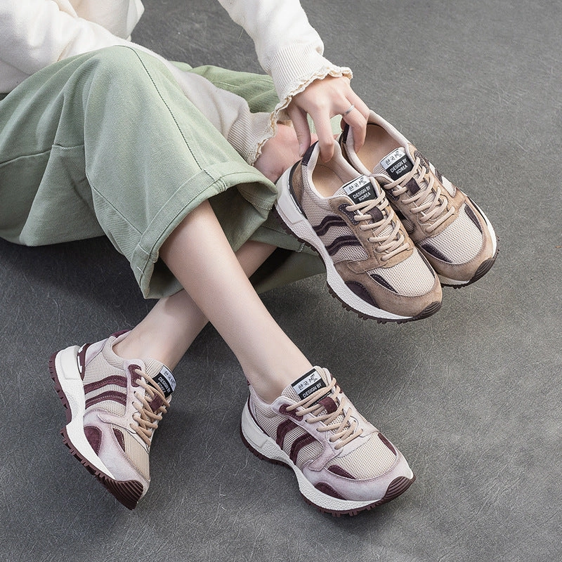 Women Fashion Color Matching Breathable Mesh Casual Sneakers Aces Sneakers