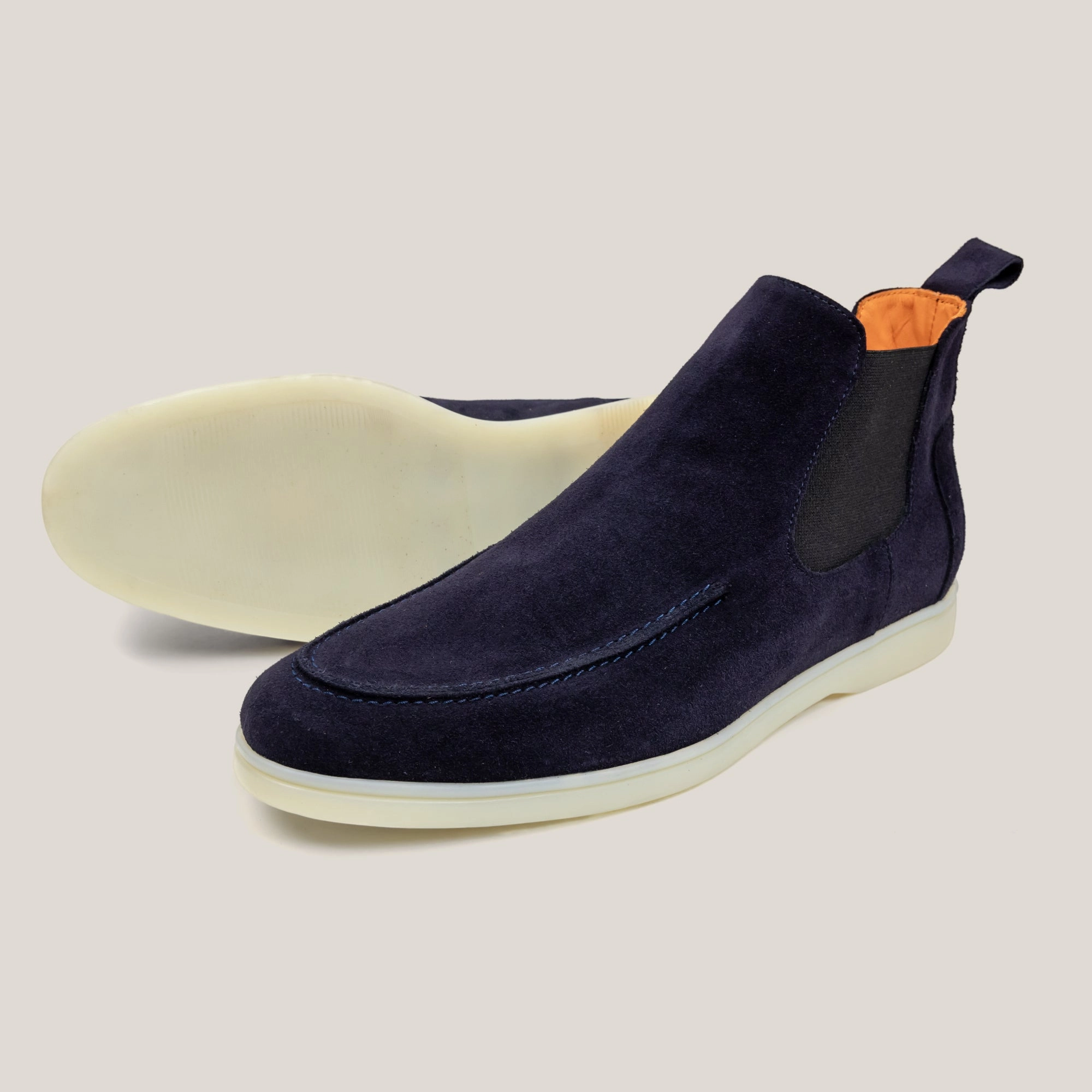 Chunky Chelsea Boots Platform Livorno - Dark Navy Suede - Chelsea Boots