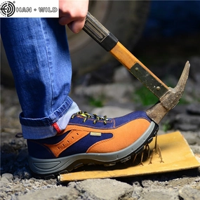 Earth Phoenix Ankle Boots Winter Men Work Safety Shoes Steel Toe Warm Breathable Men's Casual Boots Puncture Proof Labor Insurance Shoes