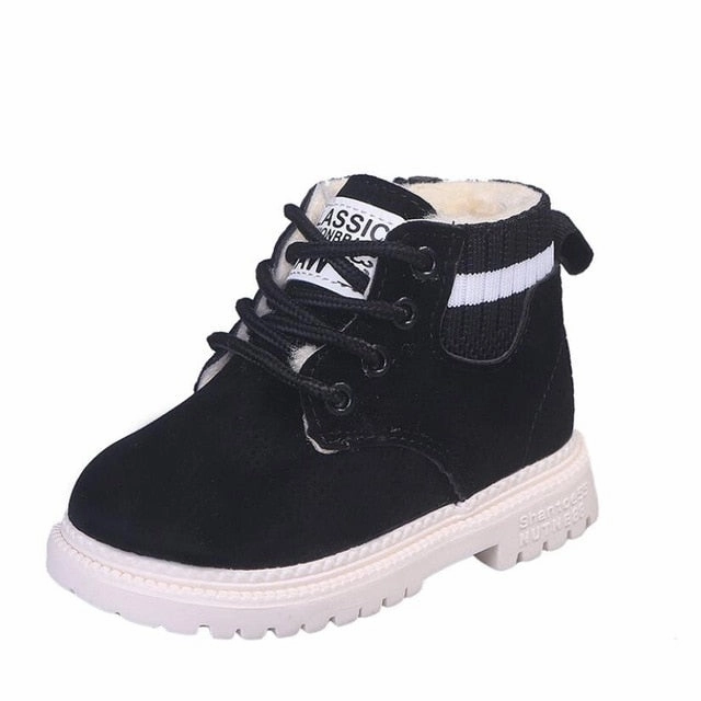 Children Casual Shoes Autumn Winter Martin Boots Boys Shoes Fashion Leather Soft Antislip Girls Boots 21-30 Sport Running Shoes Nevados Snow Boots
