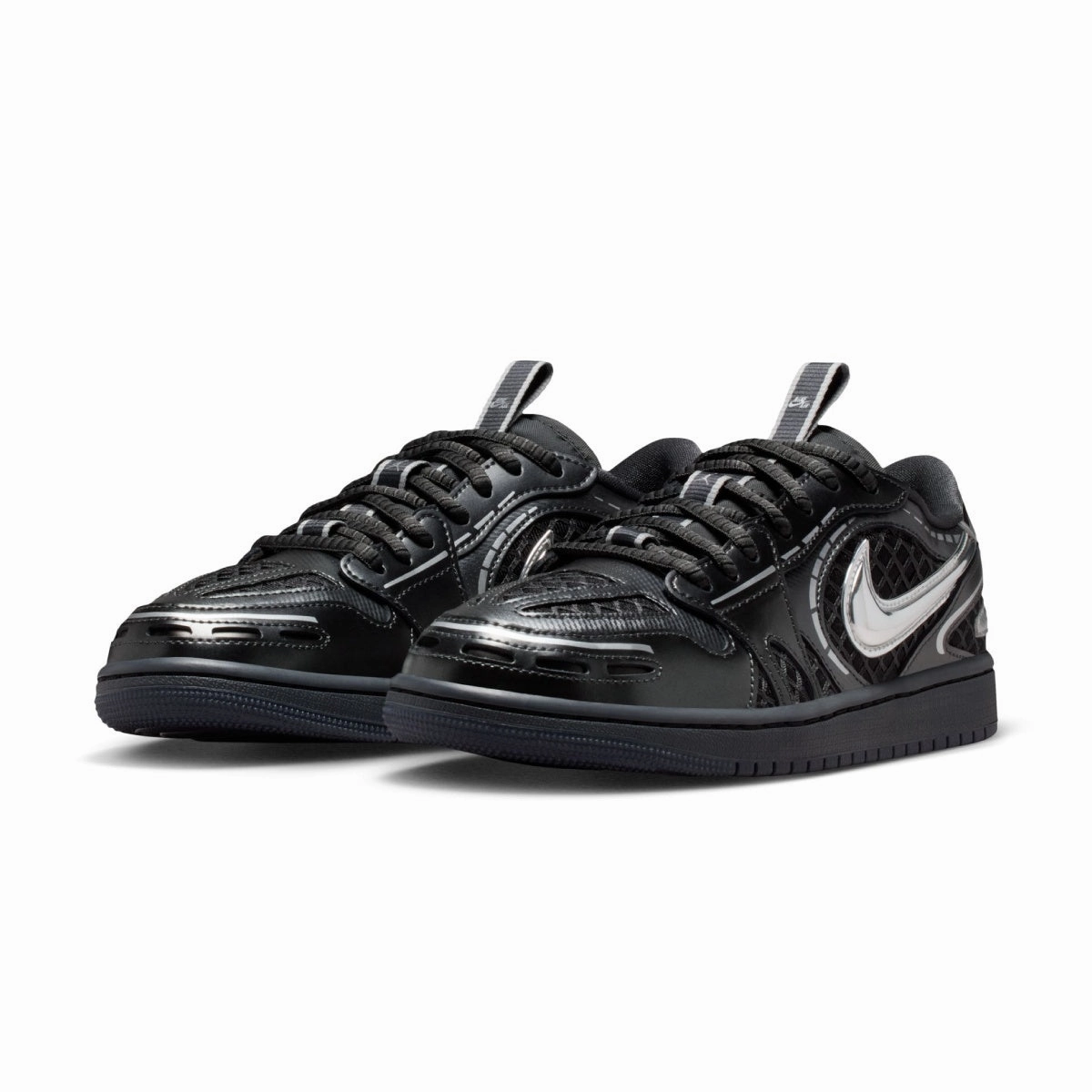Wmns Air Jordan 1 Low Method of Make V3 'Black Metallic Silver White' Nike Tatum Shoes
