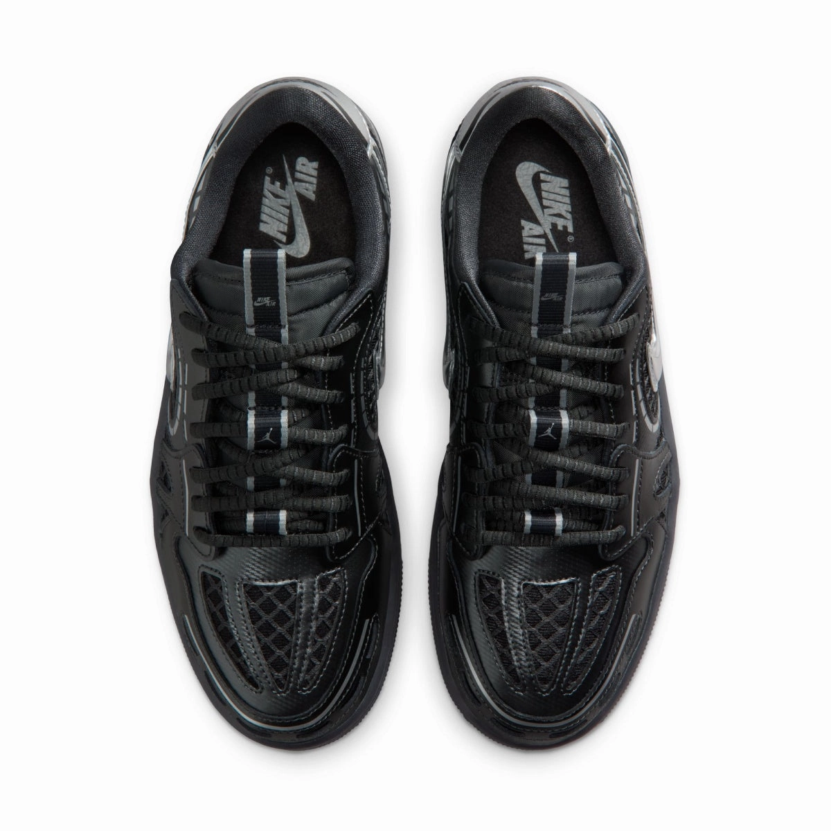 Wmns Air Jordan 1 Low Method of Make V3 'Black Metallic Silver White' Nike Nyjah Huston Shoes