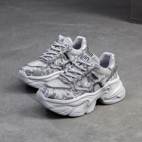 Women Casual Crystal Chunky Platform Sneakers Sneakers Asiscs