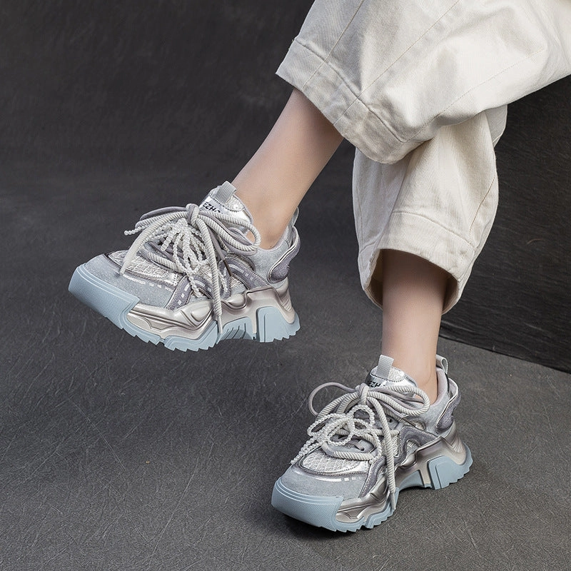 Waffle Debut Sneakers Women Fashion Breathable Chunky Platform Sneakers