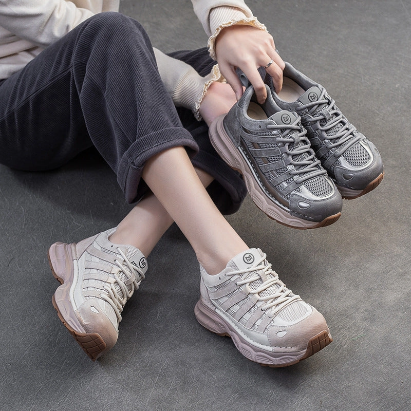 Sneakers For Fall Women Fashion Breathable Mesh Casual Sneakers