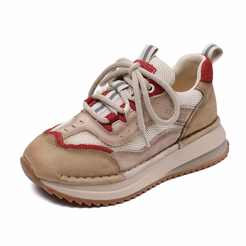 Women Fashion Leather Breathable Casual Platform Sneakers Dr Scholls Sneakers