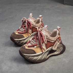 Lowe Sneakers Women Fashion Patchwork College Chunky Platform Sneakers