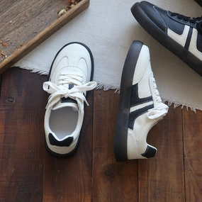 Suede Slip On Sneakers Women Retro Cowhide Patchwork Soft Sneakers