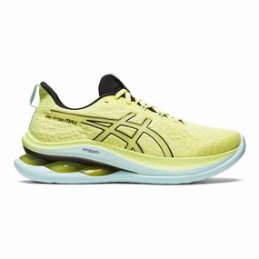 Women's Asics Gel-Kinsei Max, Glow Yellow/Black, 11 B Medium Asics Mid Volleyball Shoes