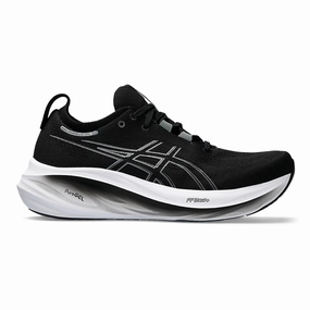 Women's Asics GEL-Nimbus 26, Black/Graphite Grey, 8.5 D Wide Squash Shoes Asics