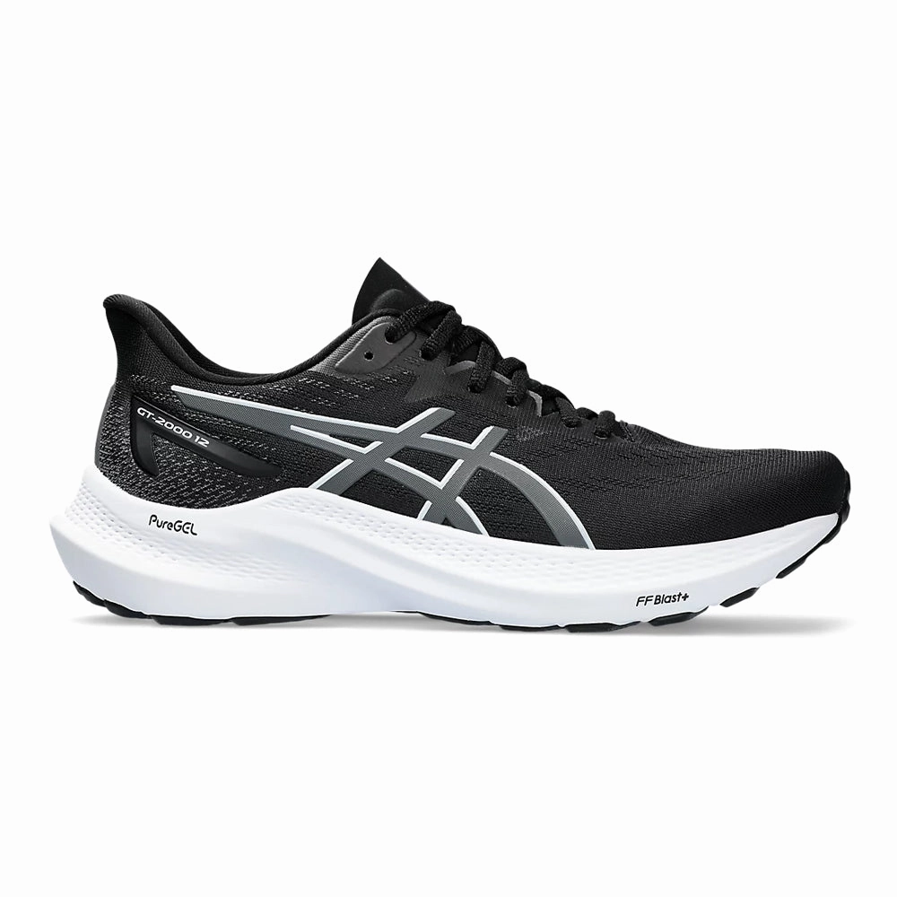 Women's Asics GT-2000 12, Black/Carrier Grey, 11 D Wide Asics Tennis Shoes On Sale