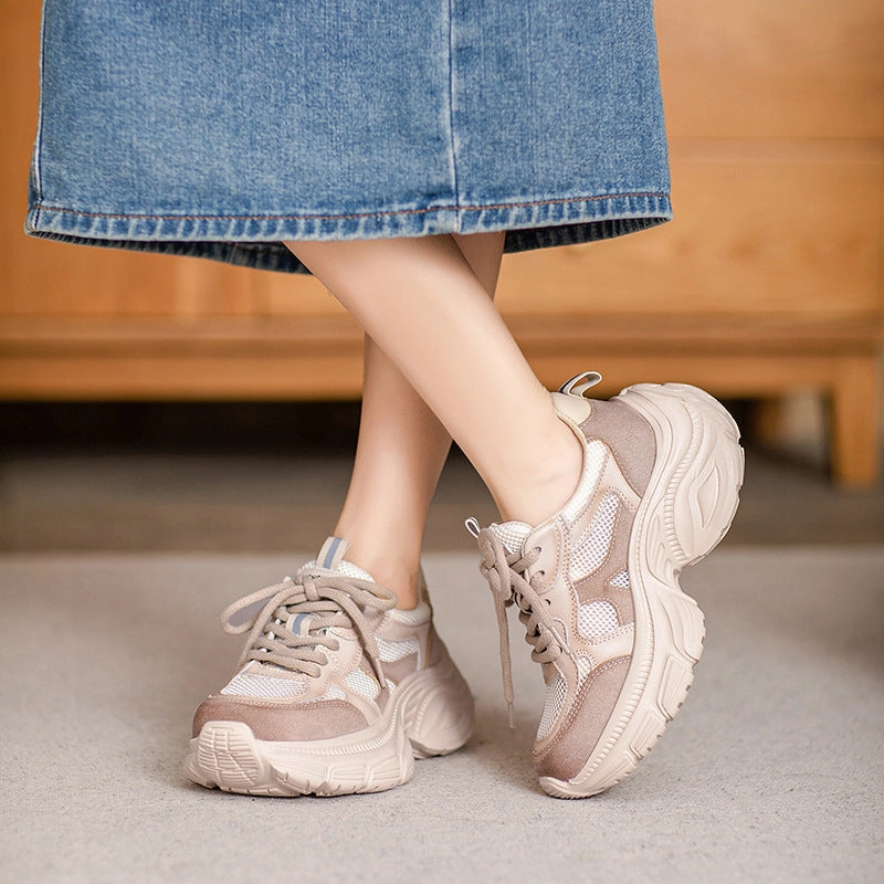 Women's Fashion Breathable Mesh Casual Platform Sneakers Smith Sneakers