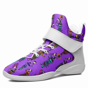 Women's Jingle Dancers Purple Ipottaa Basketball / Sport High Top Shoes - White Sole Basketball Shoes Galaxy