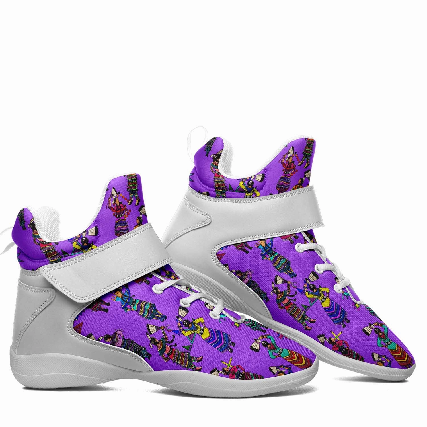 Better Grip For Basketball Shoes Women's Jingle Dancers Purple Ipottaa Basketball / Sport High Top Shoes - White Sole