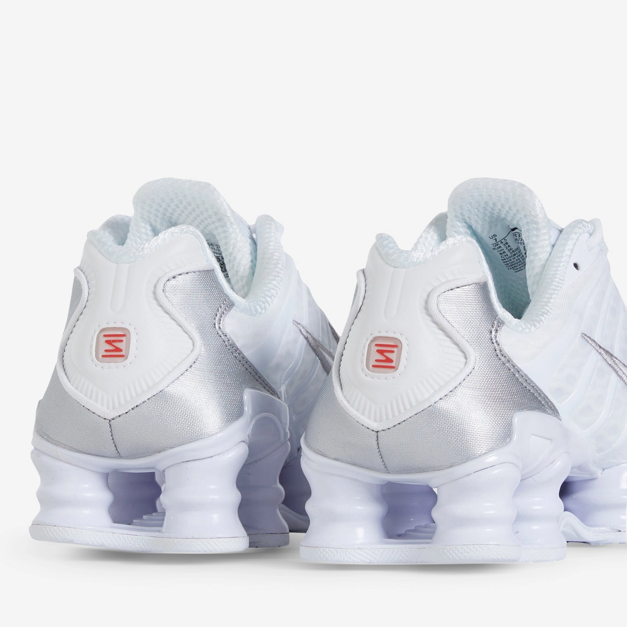 Nike Initiator Running Shoes Women's Shox TL White | White | Metallic Silver | Max Orange