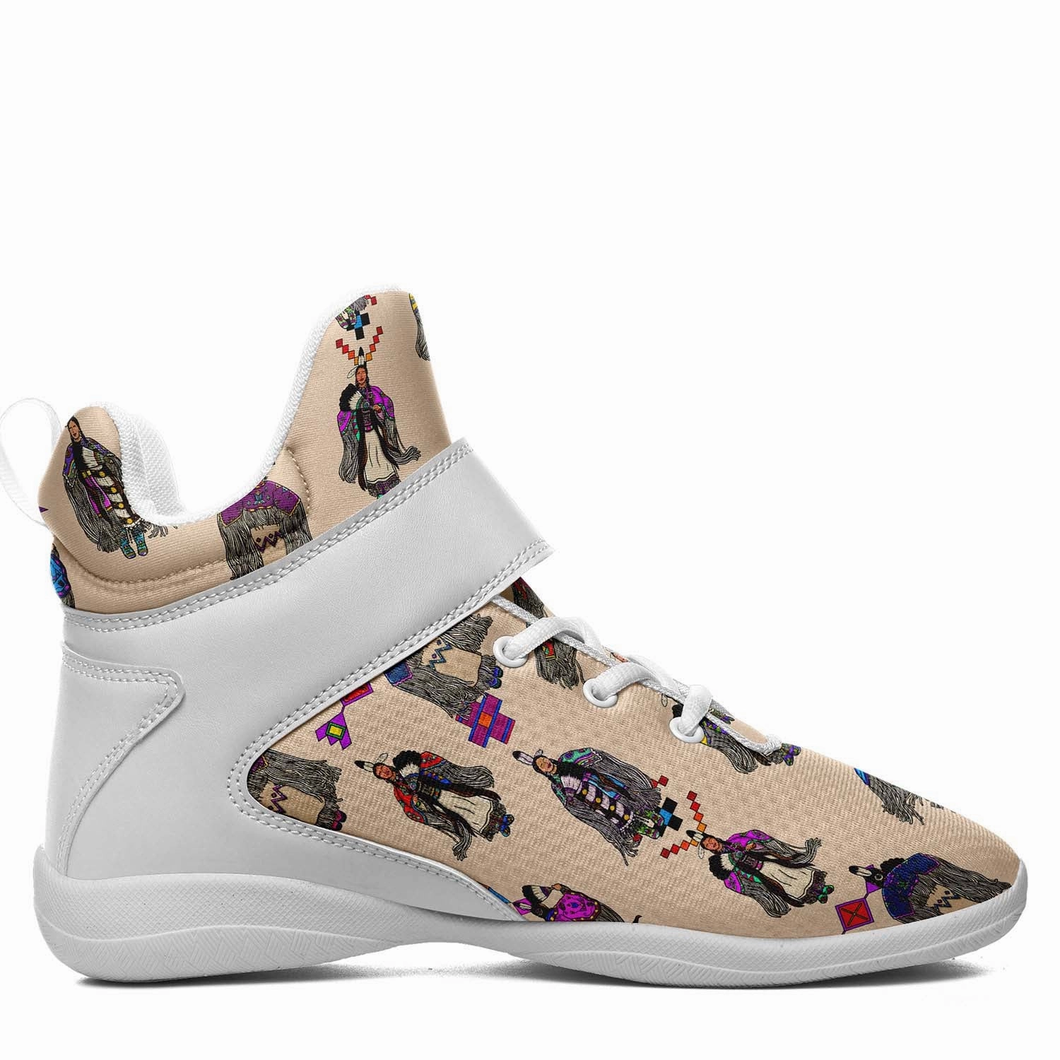 Off Brand Basketball Shoes Women's Tradish Dancers Muslin Ipottaa Basketball / Sport High Top Shoes - White Sole
