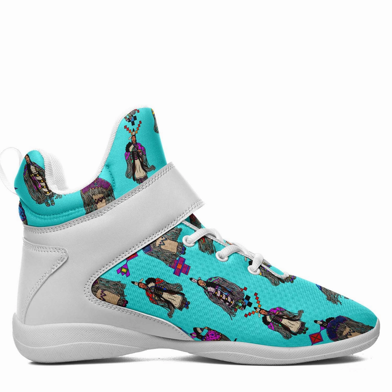 Women's Tradish Dancers Turquoise Ipottaa Basketball / Sport High Top Shoes - White Sole The Best Basketball Shoes Of 2024