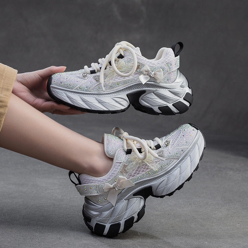 Gt-2160 Sneakers Women Stylish Breathable Mesh Chunky Platform Sneakers