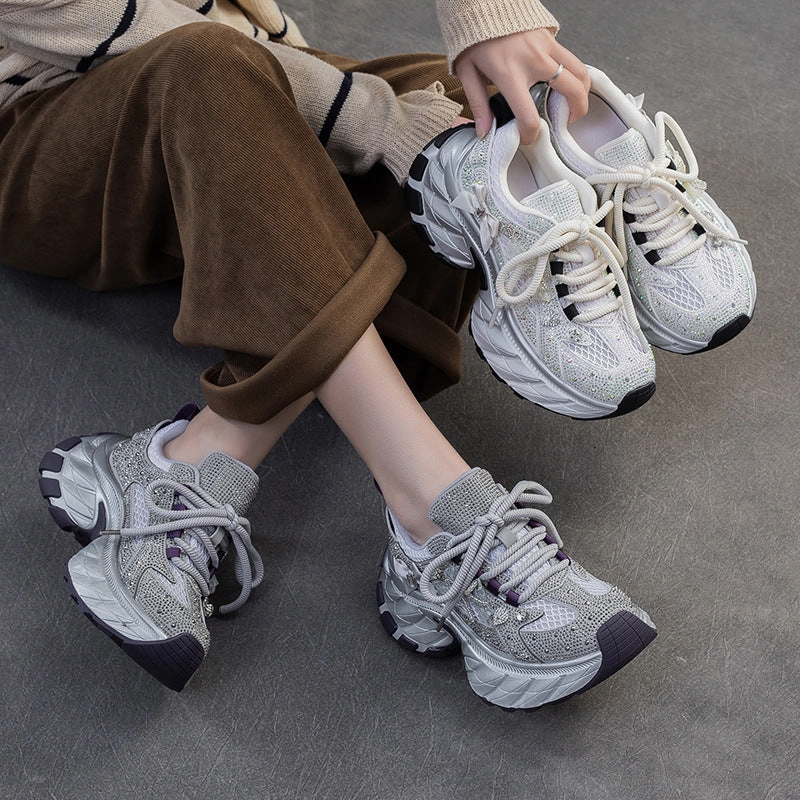 Women Stylish Breathable Mesh Chunky Platform Sneakers Spira Sneakers