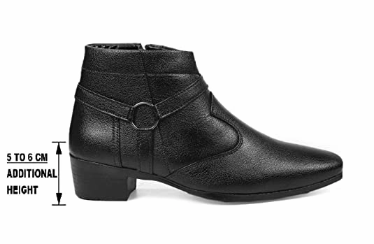 Chelsea Boots Femme Look Height Increasing  Synthetic Material Strap Boot For Men's-JonasParamount