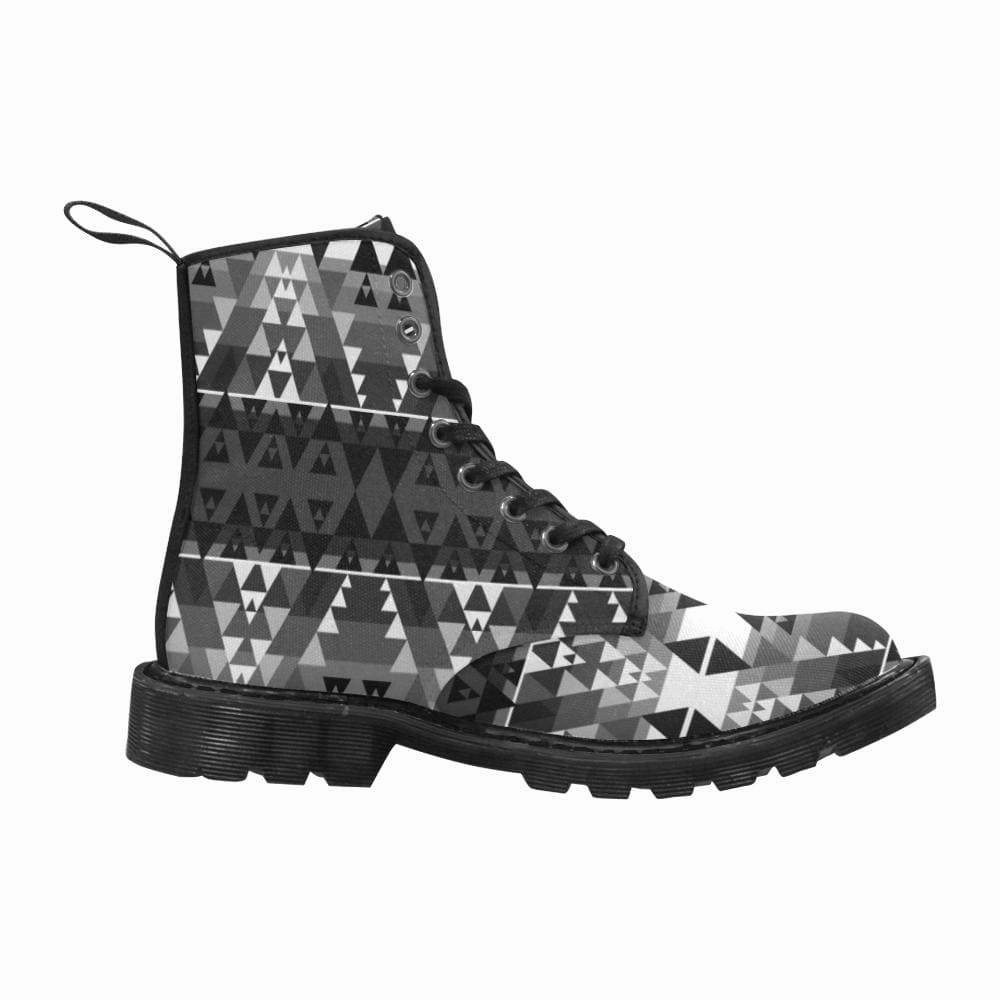Winter Combat Boot Outfits Writing on Stone Black and White Boots for Men (Black)