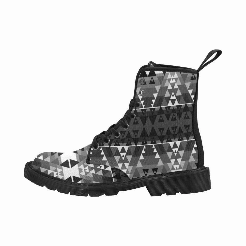 Writing on Stone Black and White Boots for Men (Black) Baby Combat Boots