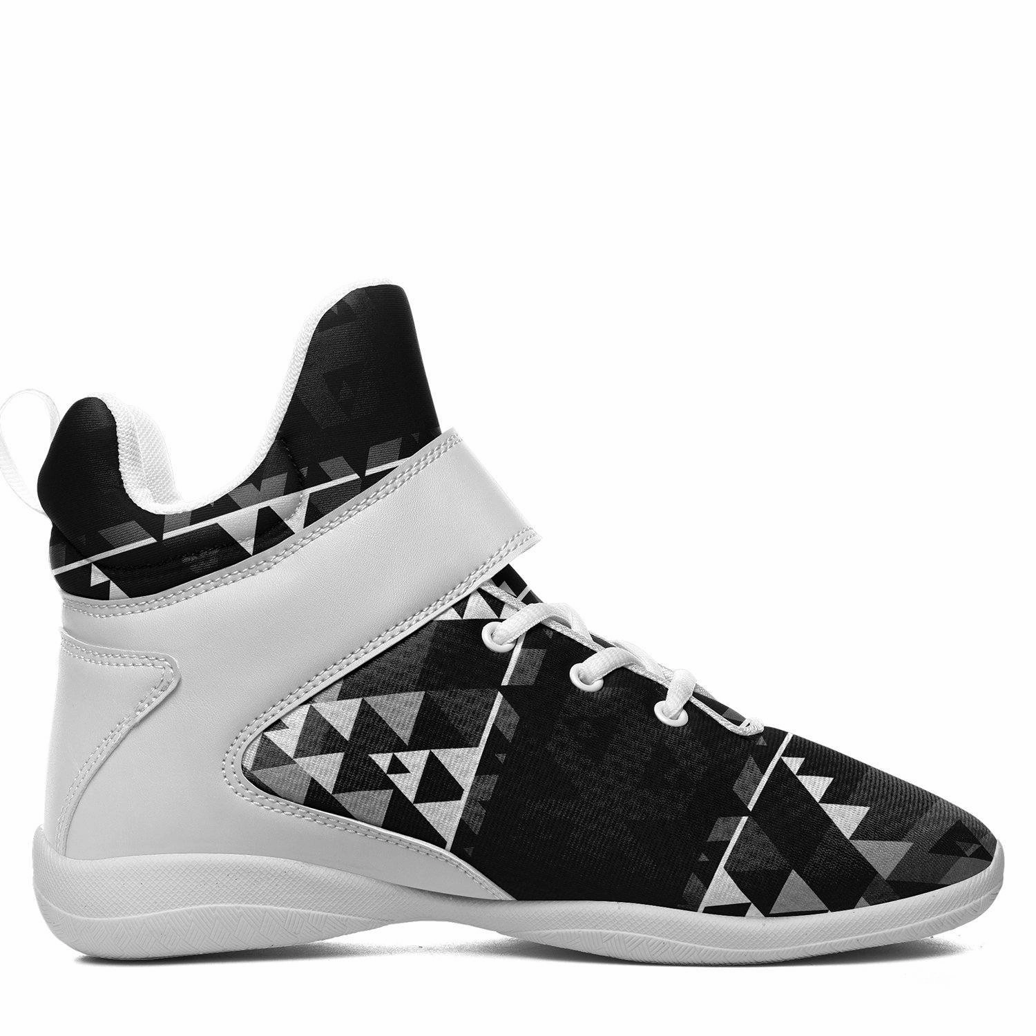 Lukas Basketball Shoes Writing on Stone Black and White Ipottaa Basketball / Sport High Top Shoes - White Sole
