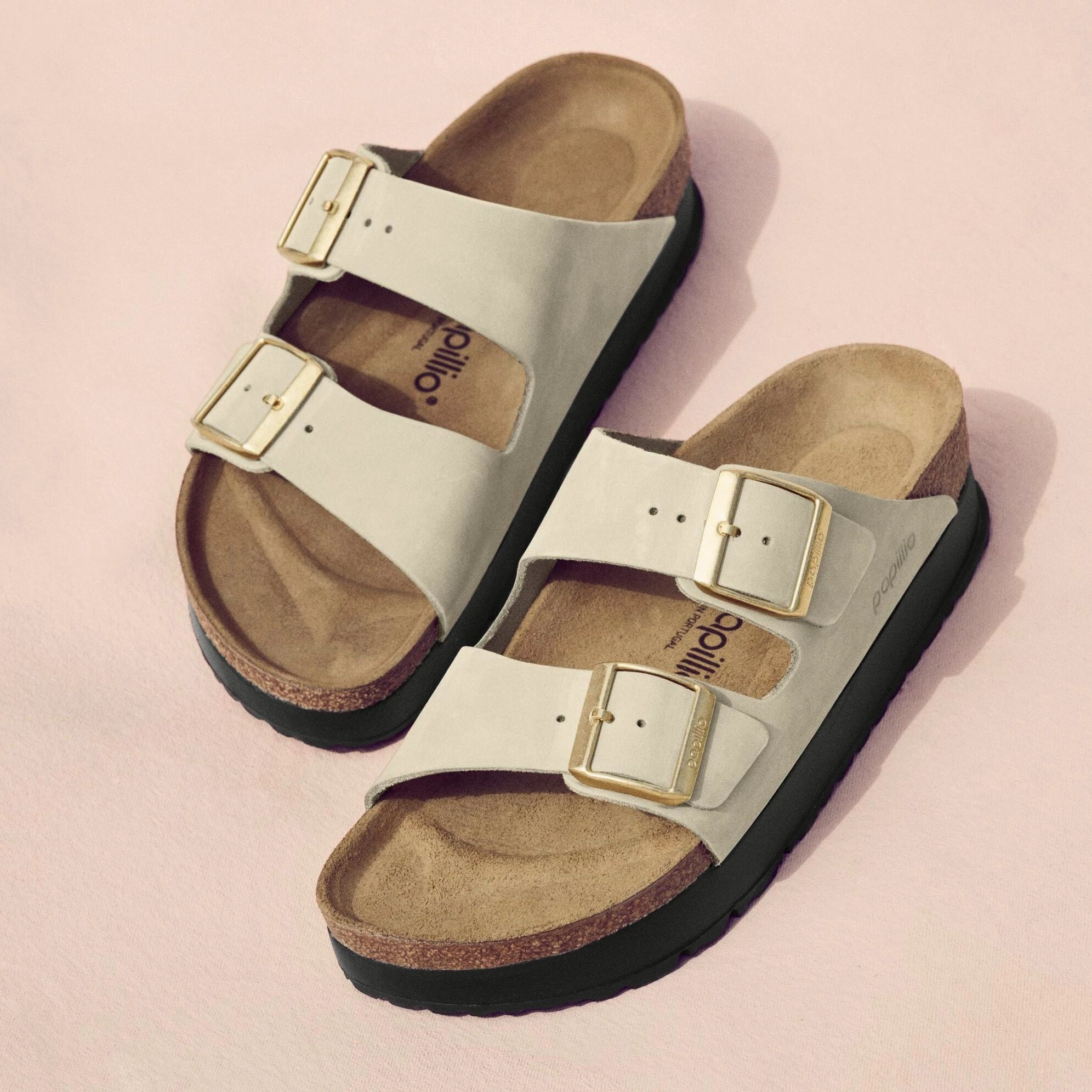 Papillio Arizona Platform eucalyptus nubuck by Birkenstock Spider Man