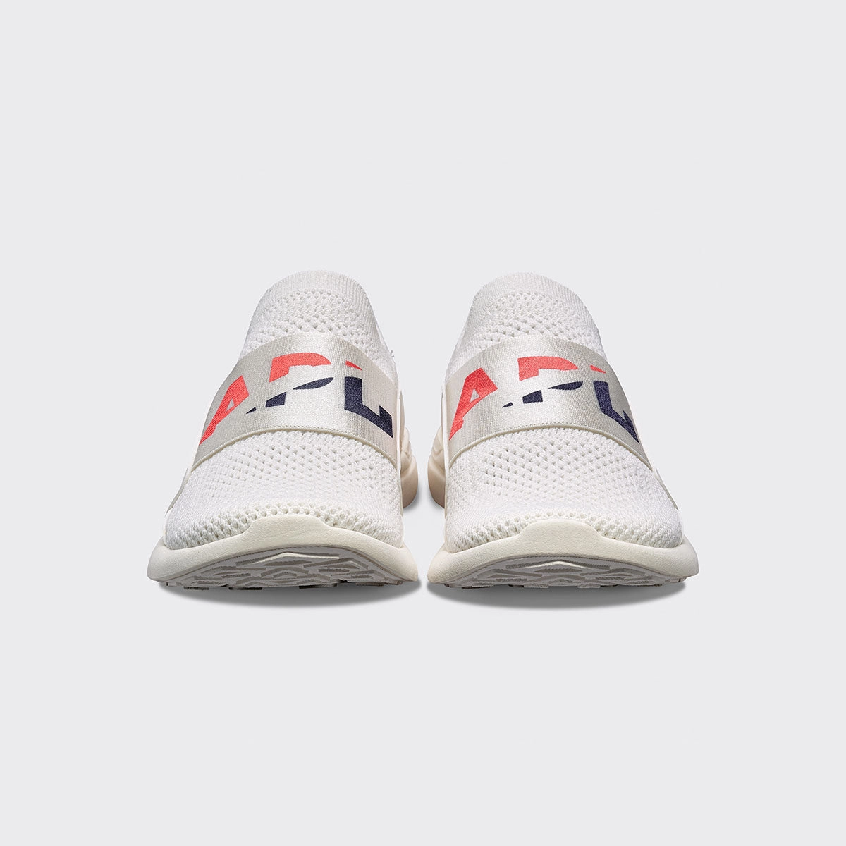 Running Shoes Without Laces Youth's TechLoom Bliss Ivory / Red / Navy