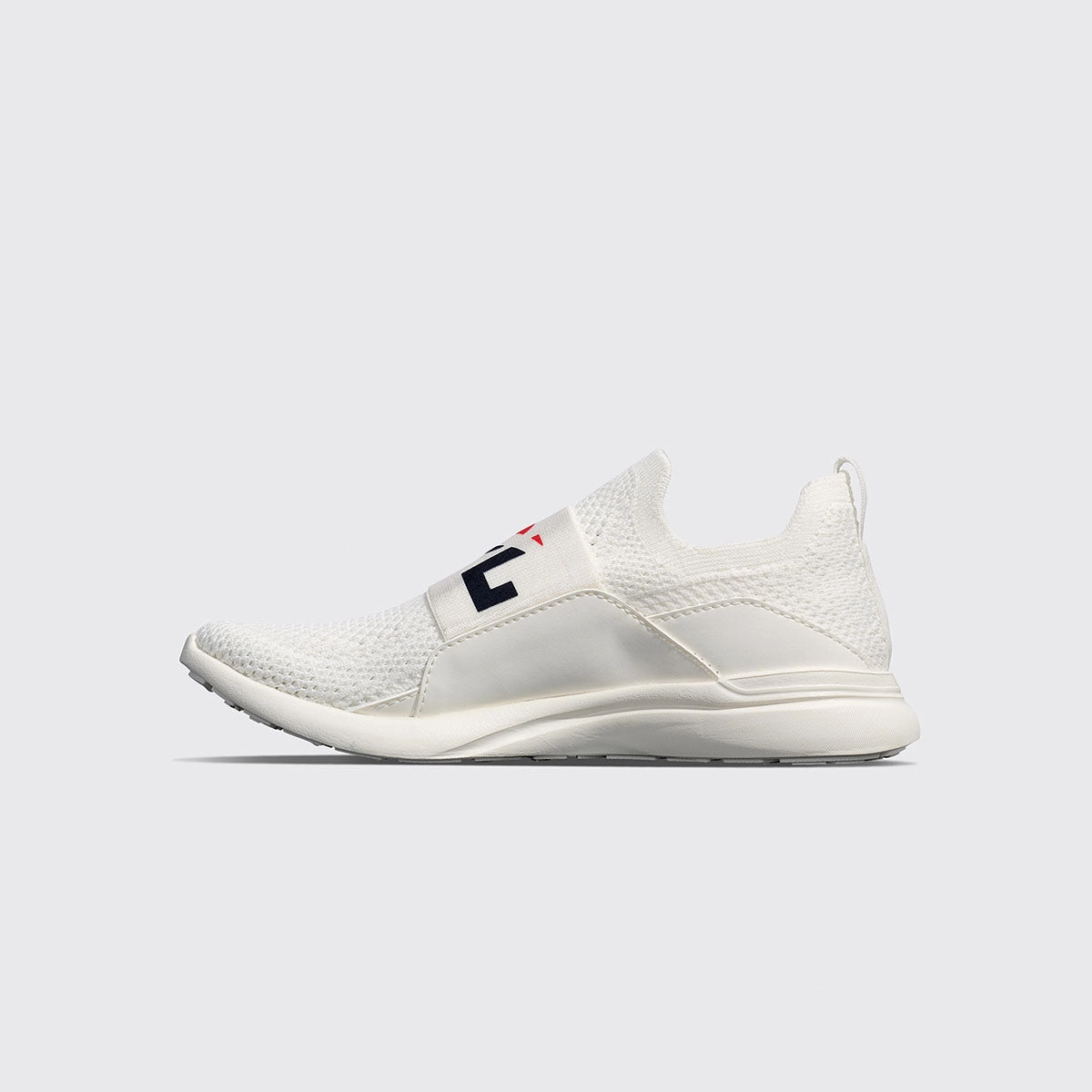 Running On Treadmill Shoes Youth's TechLoom Bliss Ivory / Red / Navy