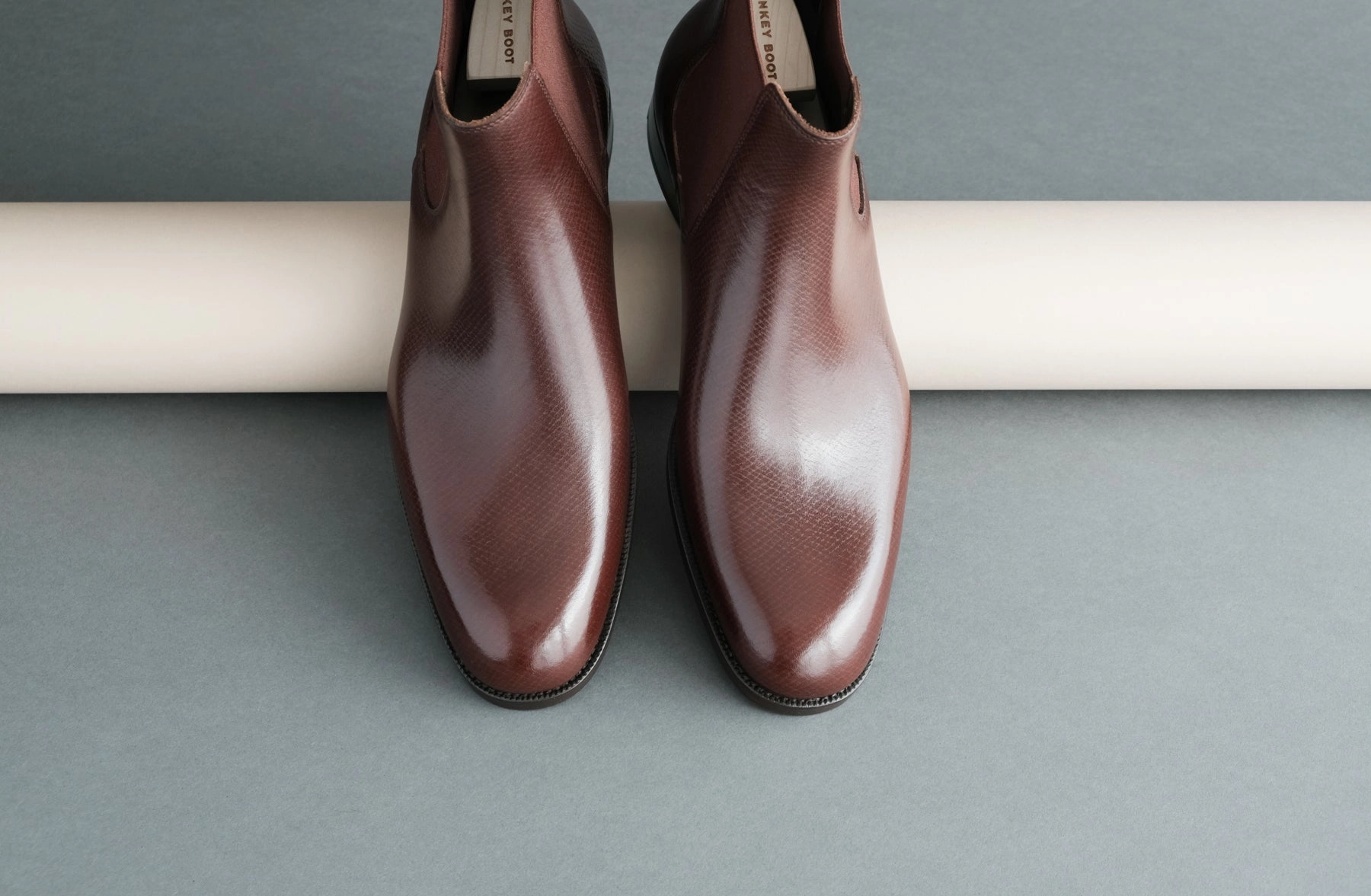 ZeroThreeThree.Conor Chelsea Boots in Russian Reindeer Chelsea Boots Wooden Heel